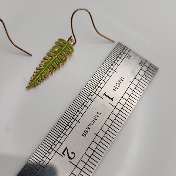 Tropical Boho Leaf Earrings - Picture 5 of 5